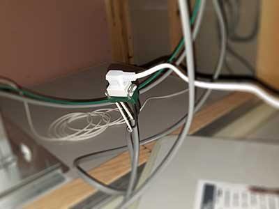 住宅情報館浴室天井点検口内分配器用電源