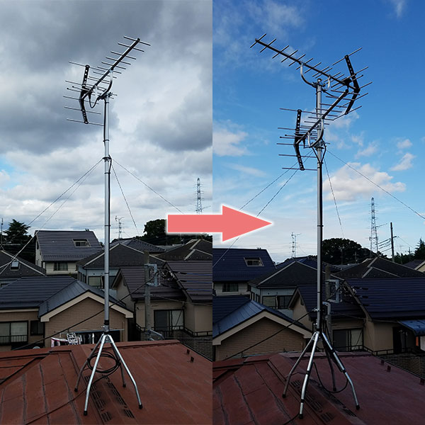 二つの八木式アンテナ