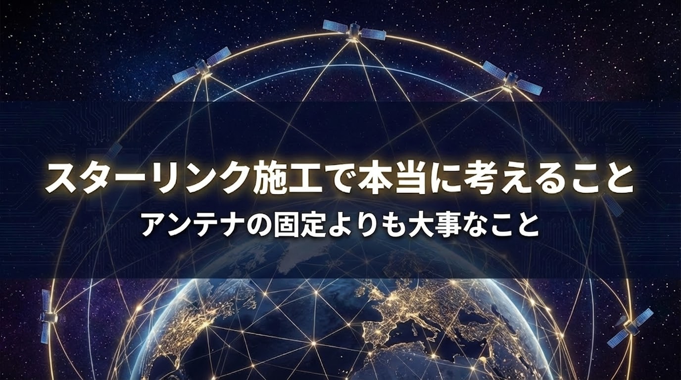 スターリンク施工で本当に考えること