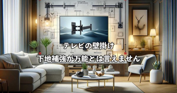 テレビの壁掛けに下地補強が必ずしも正解とは言えないわけ