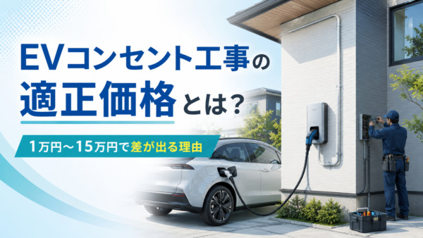 EVコンセント工事の適正価格とは？1万円から15万円まで見積もりに差が出る理由