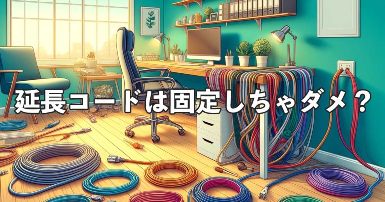 延長コードはステープルで固定してはいけません