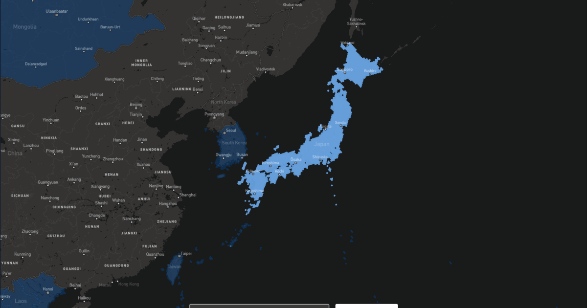 国内スターリンク提供地域