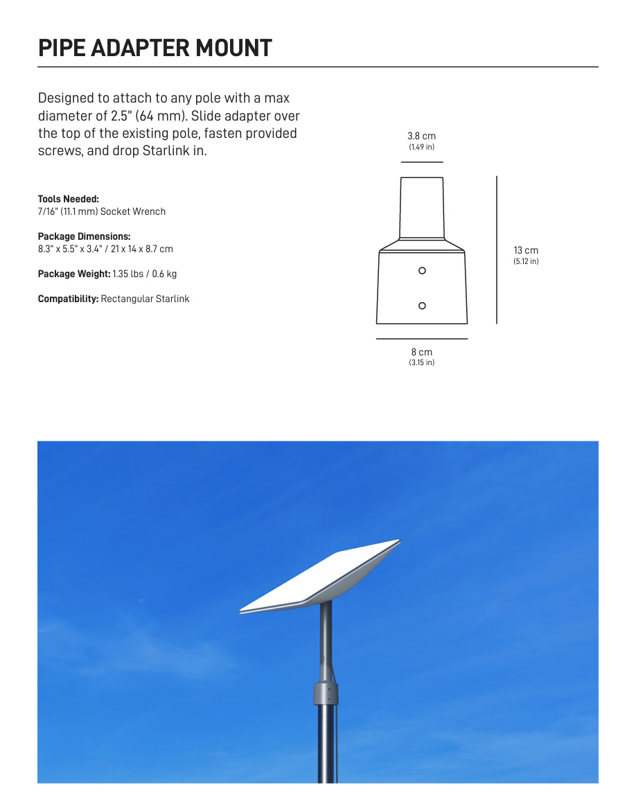 施工事例 | スターリンク新型アンテナの取付事例（屋上へマスト設置 